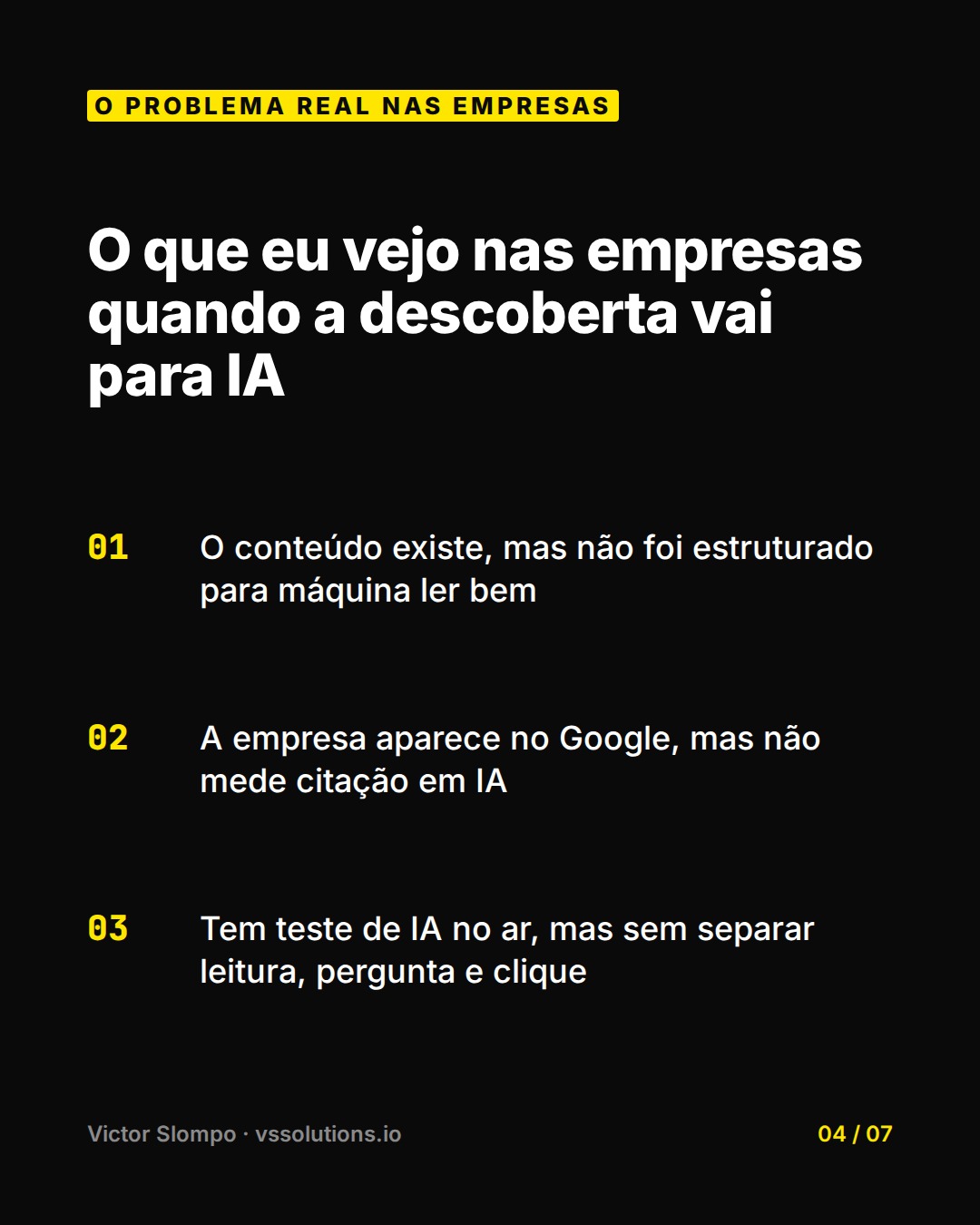 If content is consumed inside AI, SEO alone isn't enough (slide 4)
