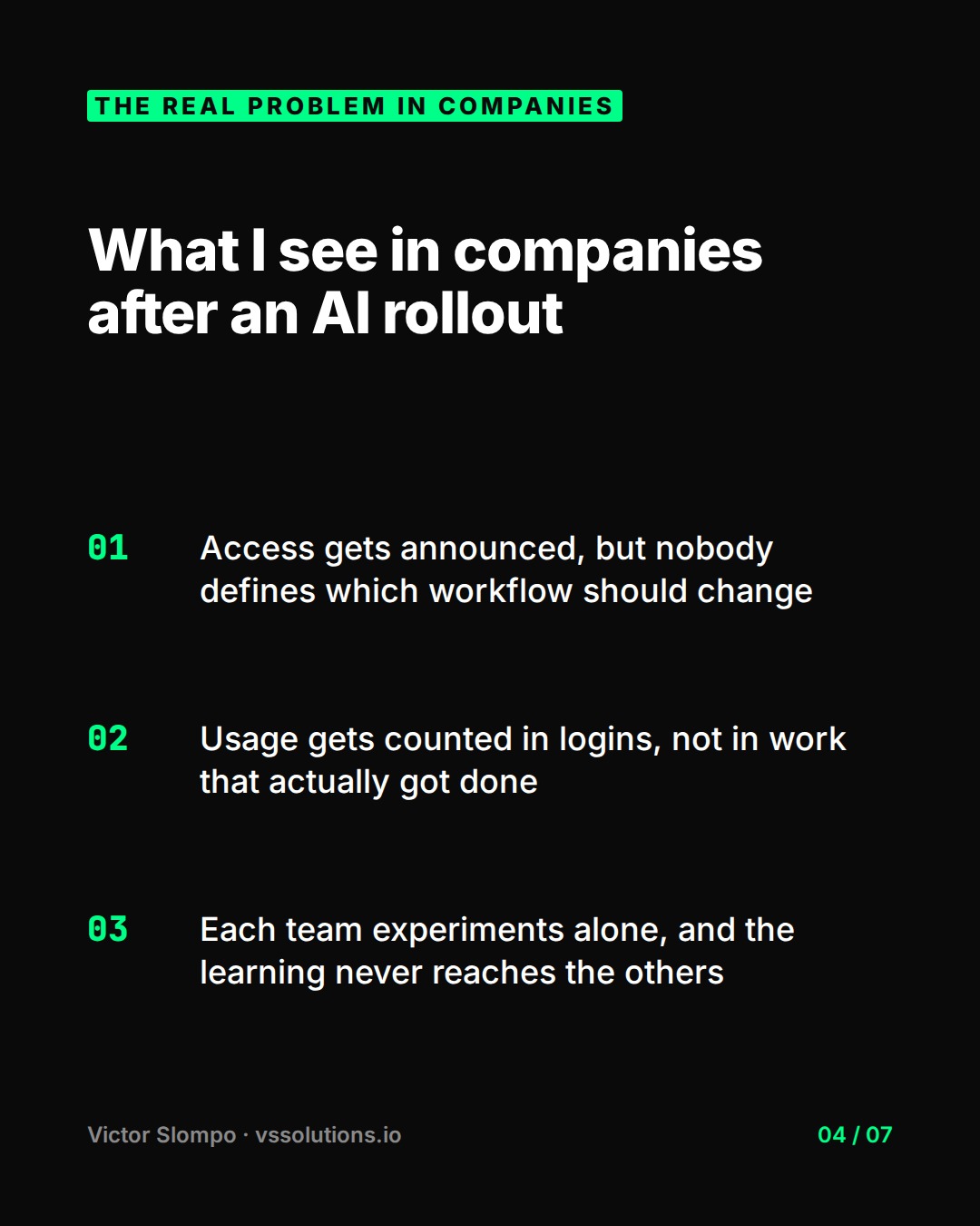 30,000 seats is not the same as 30,000 changed workflows (slide 4)