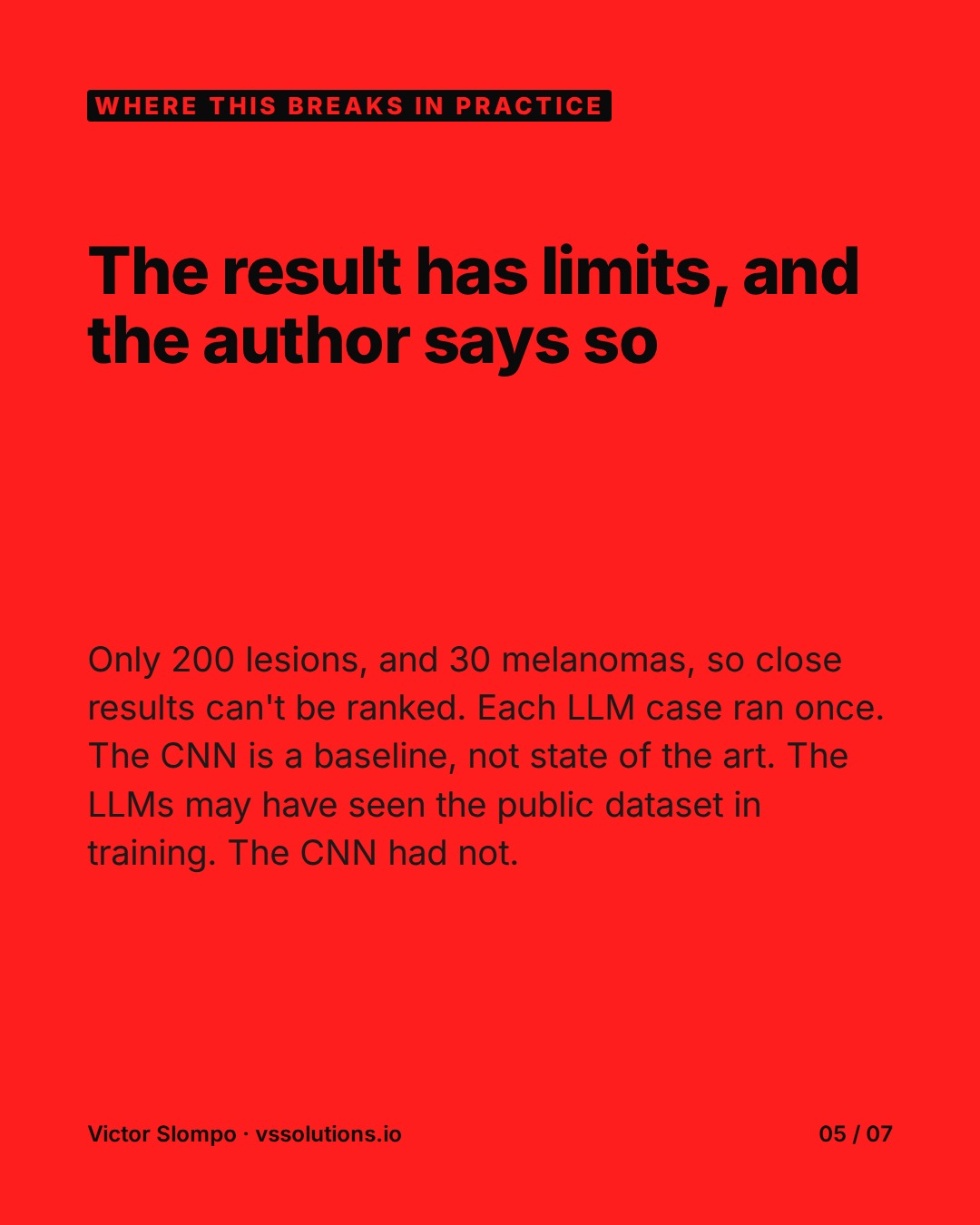 A 10-year-old model beat two frontier LLMs. Same task. (slide 5)