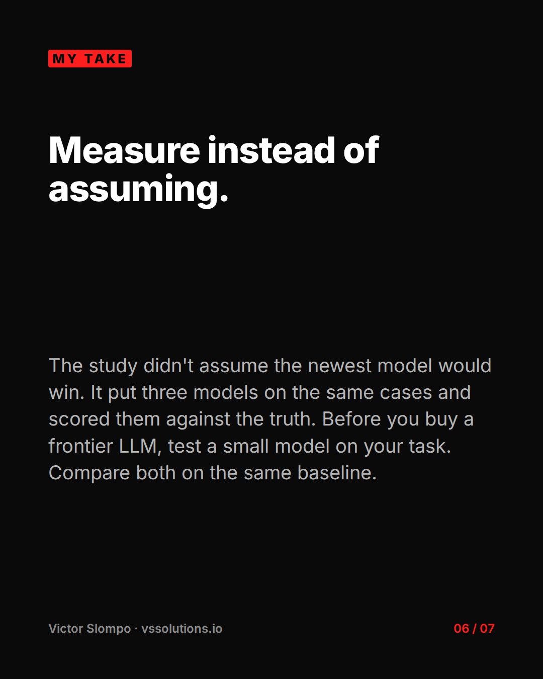 A 10-year-old model beat two frontier LLMs. Same task. (slide 6)