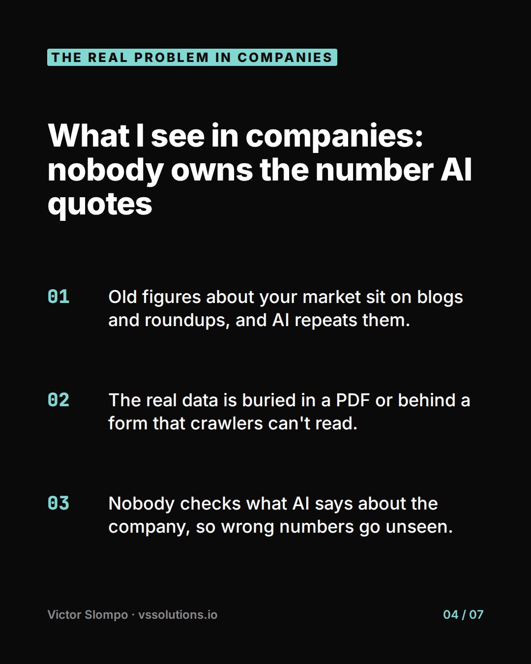 AI quotes your market's numbers. Who checks the source? (slide 4)